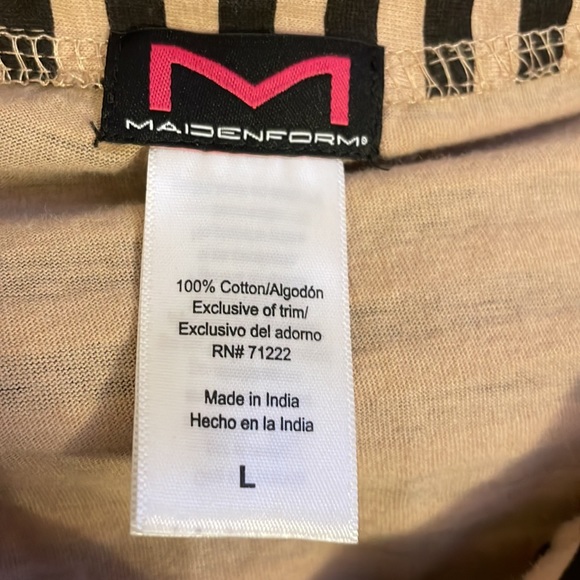 Maidenform striped long sleeve button down tunic - Picture 7 of 7